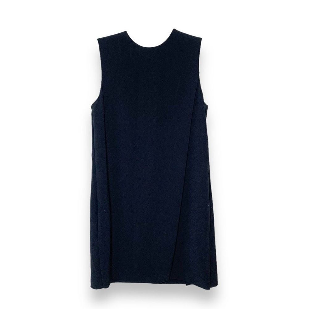 Alexander Wang Black Silver Metal X Detail Asymmetrical Straight Dress Women’s 4